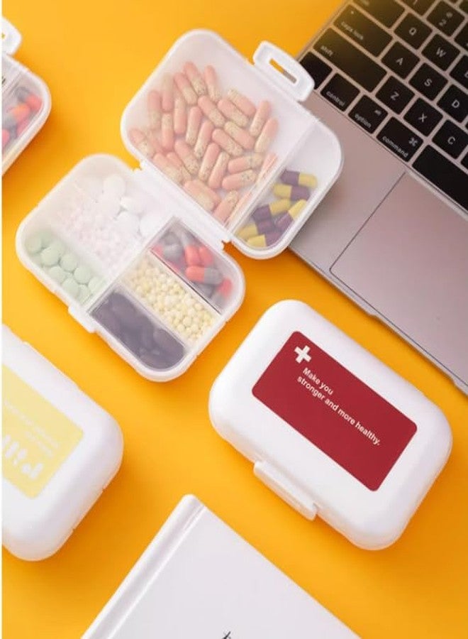 Shrux Compact 8-Slot Pill Organizer for Daily Use | Portable Medicine Box for Tablets & Vitamins | Leak-Proof BPA-Free Pill Case with Snap Lock | Travel Friendly Size - 11x7x3 cm - Image 2